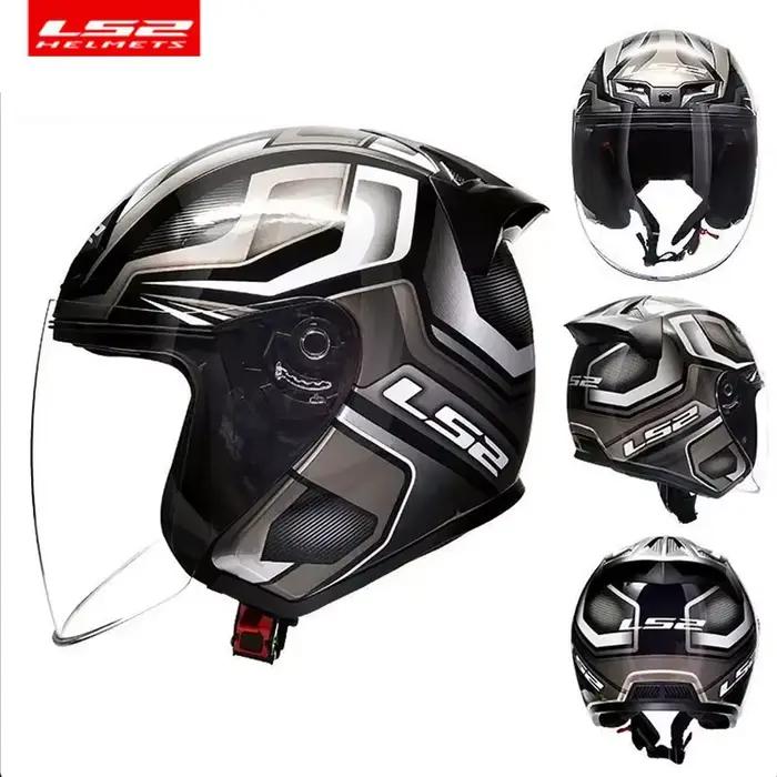 LS2 casque de Moto d'origine LS2 OF608 été respirant 3/4 casques ouverts hommes femmes Scooter demi-casques Cascos Para Moto