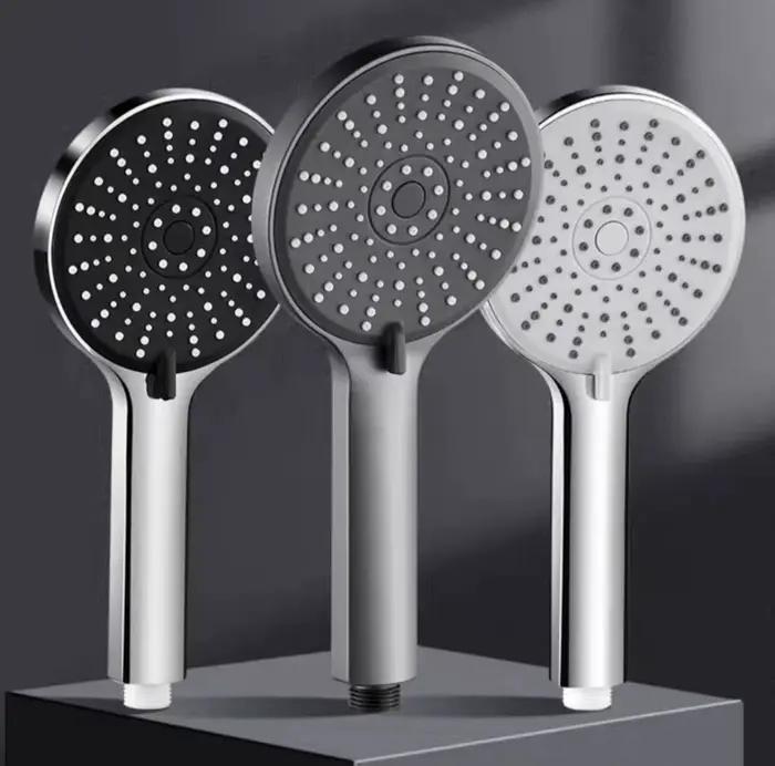 Pommeau de douche haute pression, salle de bain, 5 fonctions, économie d'eau, mural, ABS chromé, accessoire de pluie