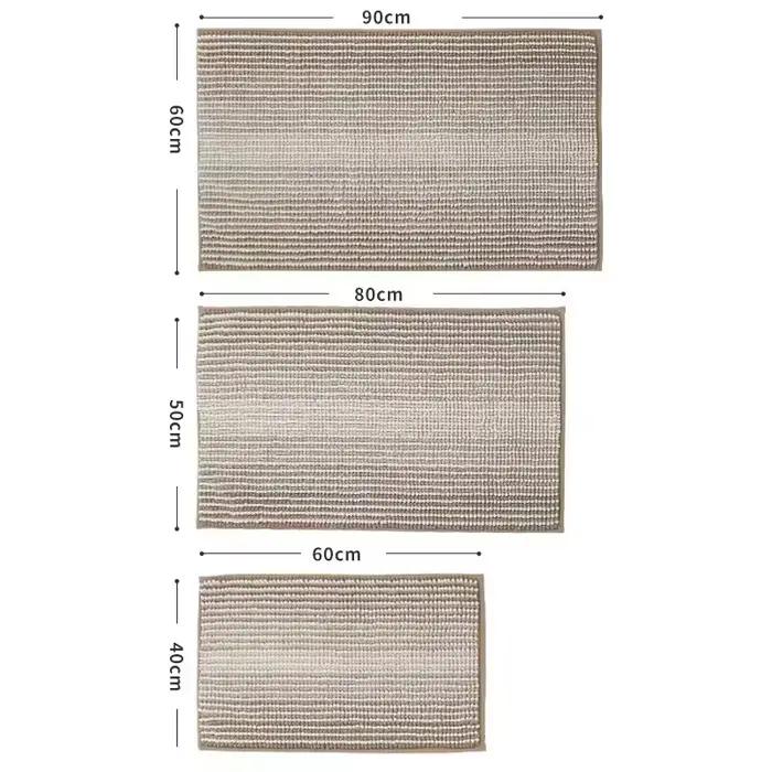 HORugs-Polymères de bain lea pour HONon, chenille absorbante d'eau, tapis HORunner, tapis de sol lavables en machine