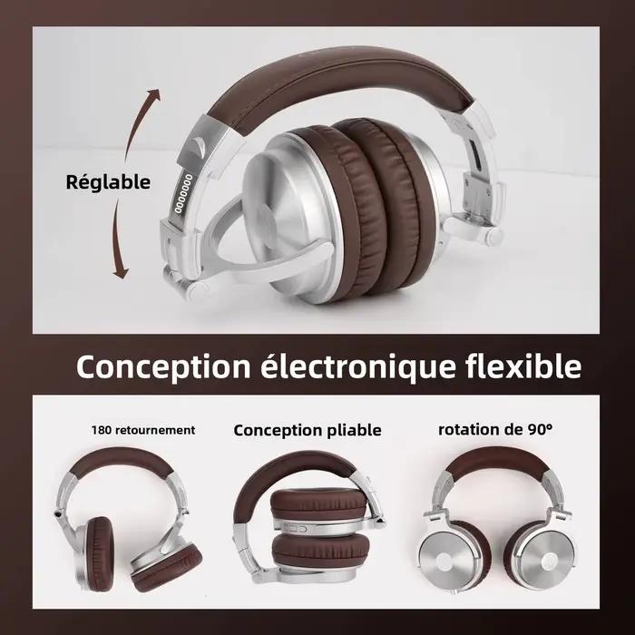 Oneodio mise à niveau Pro C sans fil Bluetooth 5.2 casque sur l'oreille Type C Sport