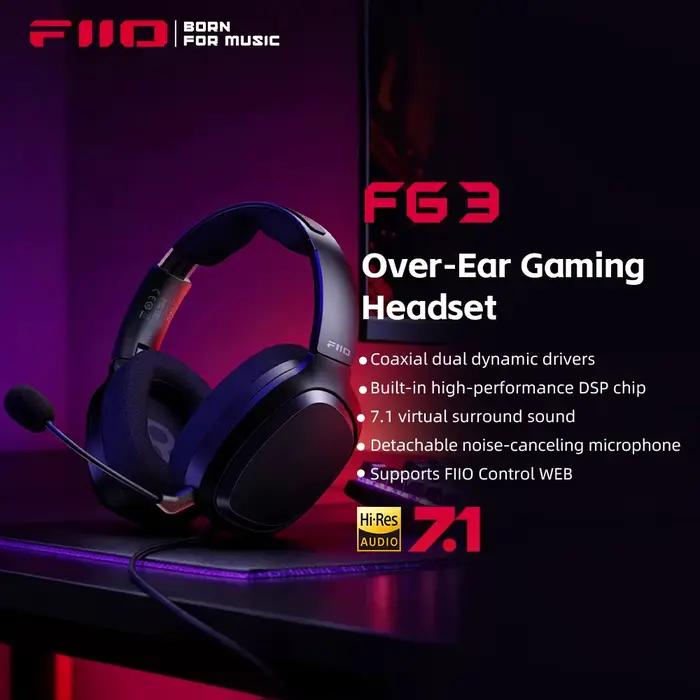 Casque de jeu FIIO FG3 HIFI USB avec son surround virtuel 7.1
