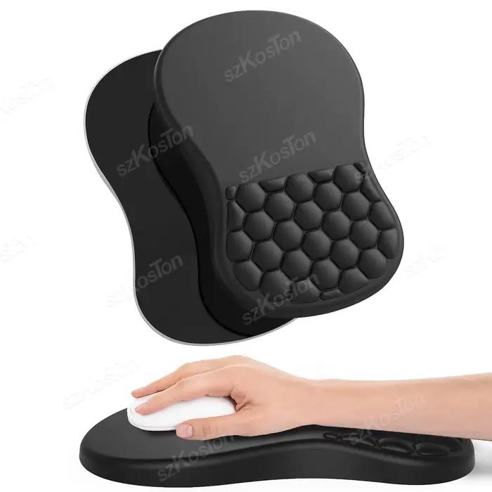 Tapis de souris avec repose-poignet ergonomique intégré en mousse à mémoire de forme pente Massage renflement
