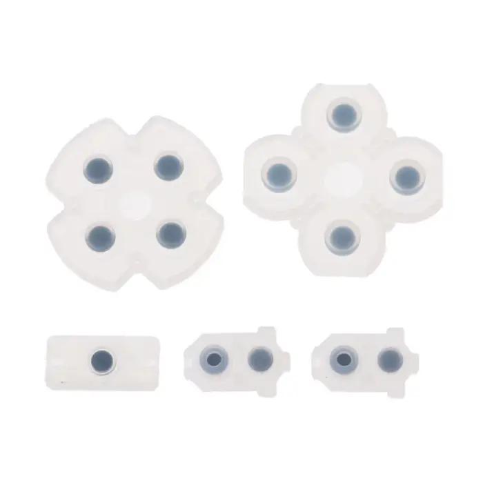 1 jeu de coussinets en caoutchouc conducteurs en Silicone pour manette PS4