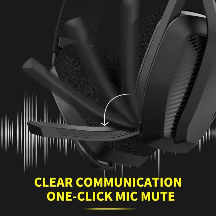 BINNUNE casque de jeu sans fil 2.4 GHz avec micro pour PS5 PS4 PC Mac Playstation