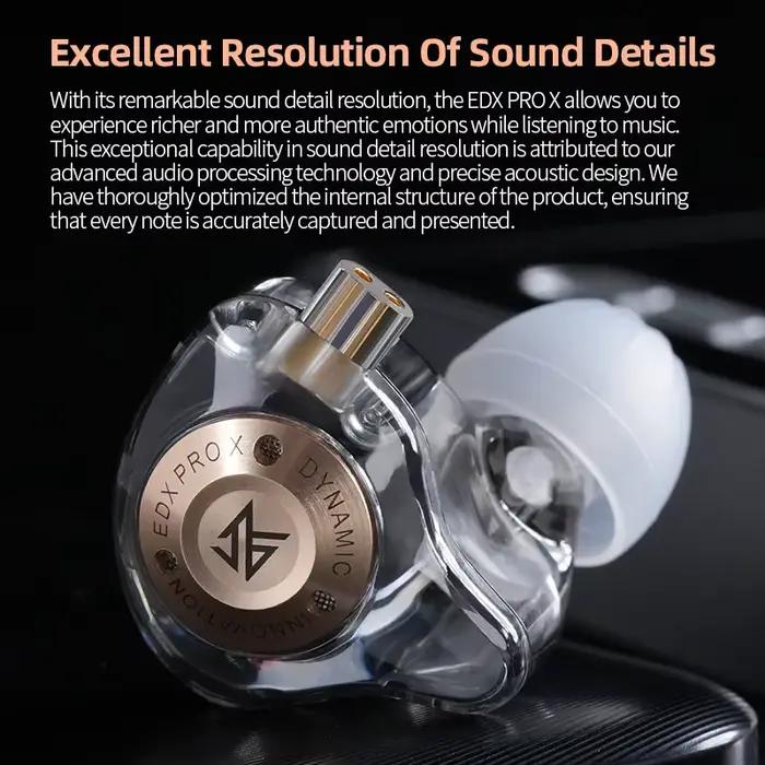 KZ EDX PRO X IEM écouteurs entraînement dynamique HiFi basses profondes son