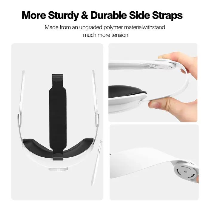 Sangle de tête Elite réglable compatible Meta Quest 3 Quest 3S accessoire VR confortable pour joueurs et utilisateurs réalité virtuelle occasions spéciales