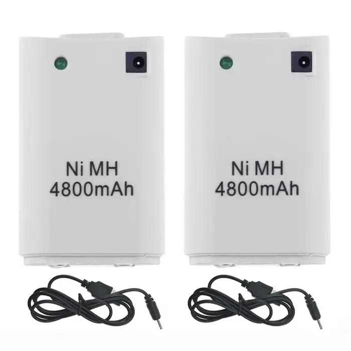 Batterie rechargeable longue durée 4800 mAh pour manette Xbox 360 - Câble de charge inclus