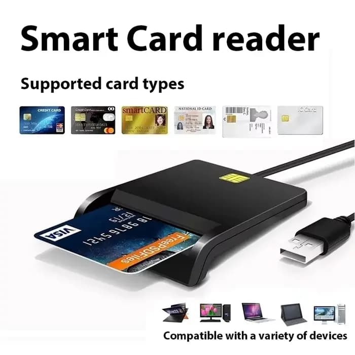 Lecteur de carte Intelligent USB 2.0 Portable multifonction