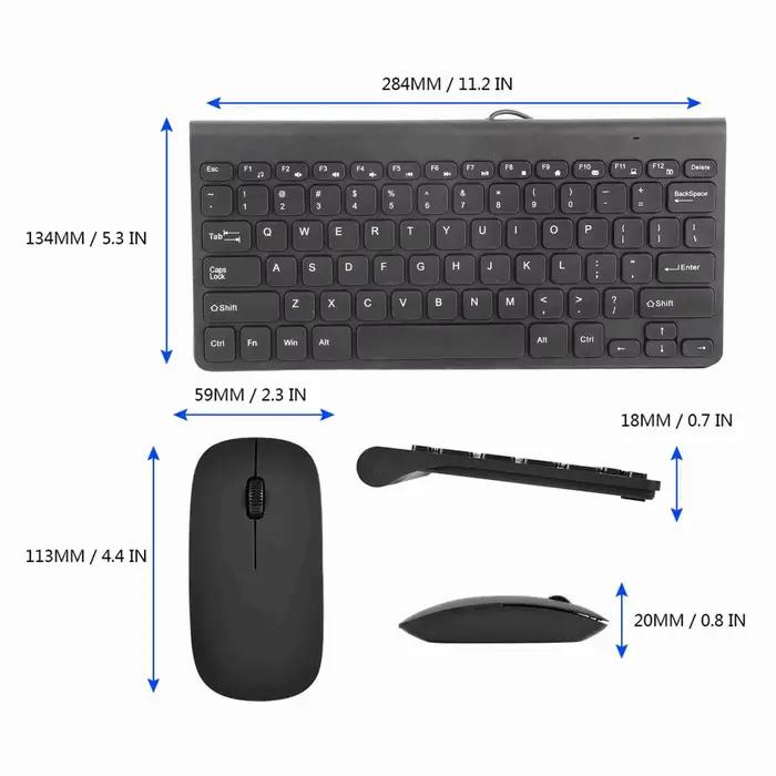 Ensemble clavier filaire USB ultra-fin et souris optique pour PC portable