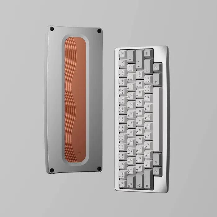 KBDfans Agar Keyboard kit version EC avec plaque aluminium argentée sans interrupteurs EC