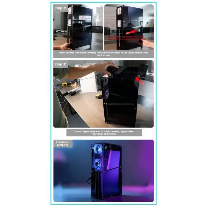 Housse transparente pour console jeu mince avec système refroidissement amélioré 896C