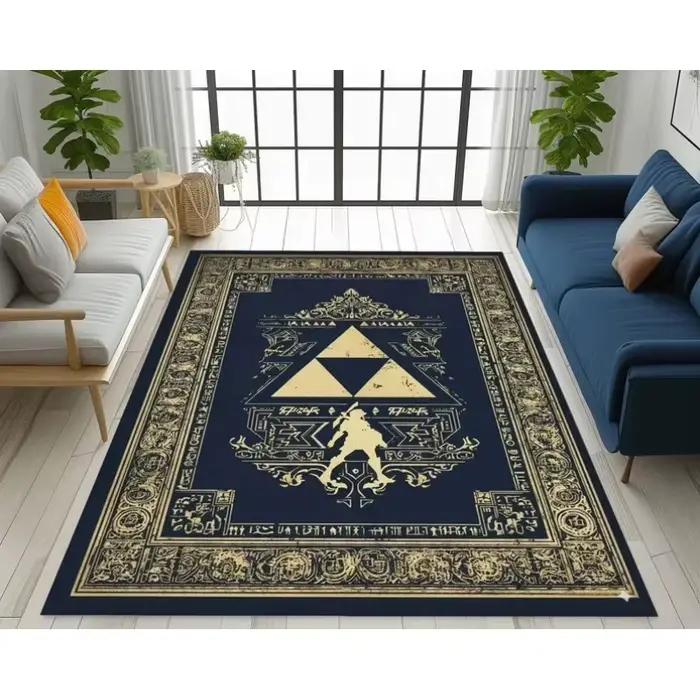 Tapis de jeu VIKAMA antidérapant Zelda Triforce pour la décoration de la salle de jeux