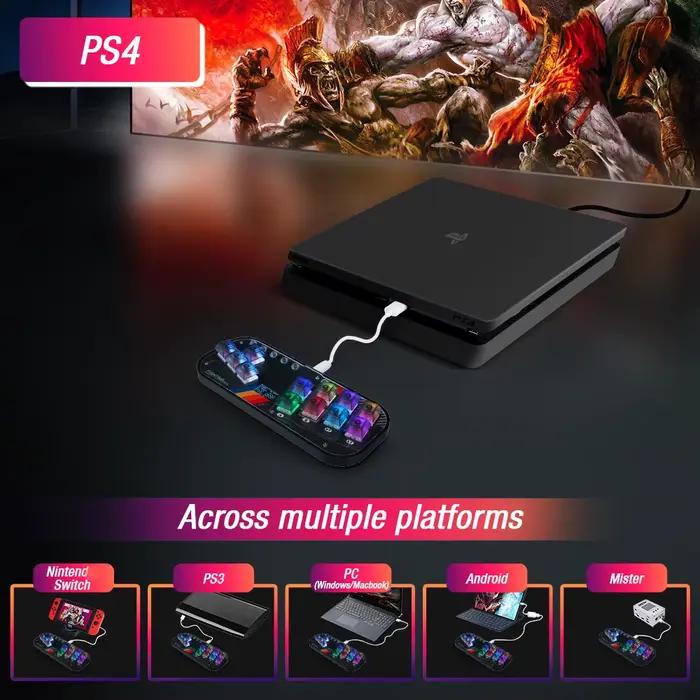 Mini contrôleur HitBox SOCD Arcade Stick clavier RGB Cherry Switch pour PC Android PS4 Misterfpga