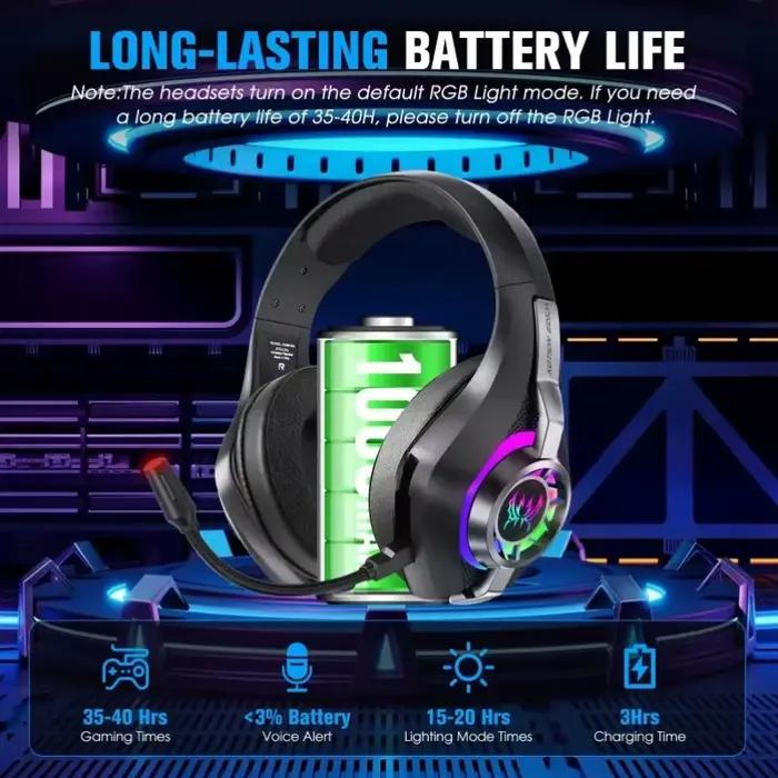 Casque de jeu sans fil GS400 Ultra 2.4GHz