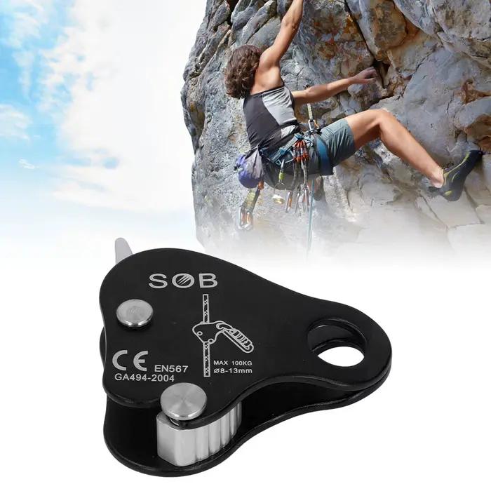 Pince de serrage pour corde d'escalade, haute résistance, panneau latéral mobile pour l'alpinisme et l'escalade en plein air