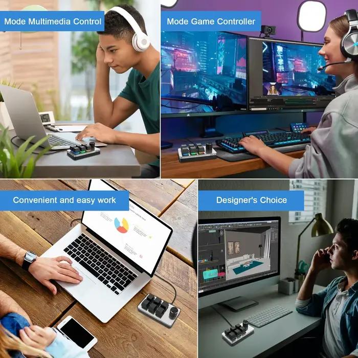 Mini clavier de programmation personnalisé 6 touches 1 bouton