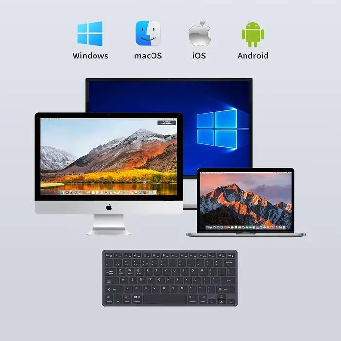Clavier sans fil multi-appareils Lenovo M150K Bluetooth Slim Dual Mode 2.4G Windows macOS iOS Android pour ordinateur portable tablette téléphone