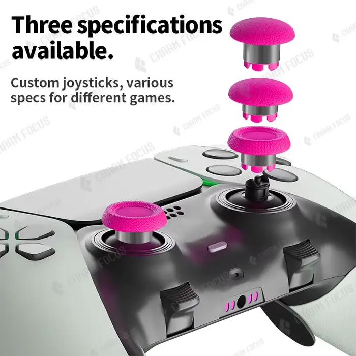 Joystick analogique 10 en 1 avec doigt en plastique et 4 boutons de déclenchement de poignée arrière en métal