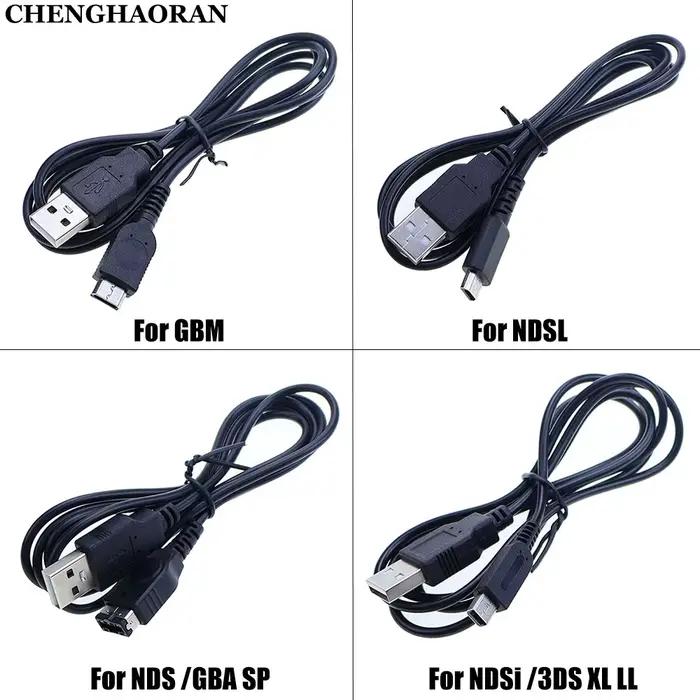 Pour DS Lite DSL NDSL GBM pour NDSi 3DS nouveau 3DS XL LL NDS GBA SP Console de jeu USB chargeur de données ligne câble d'alimentation de charge