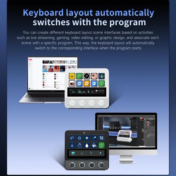 Ajazz AKP05 PRO clavier Macro rvb Assistant de bureau multifonction