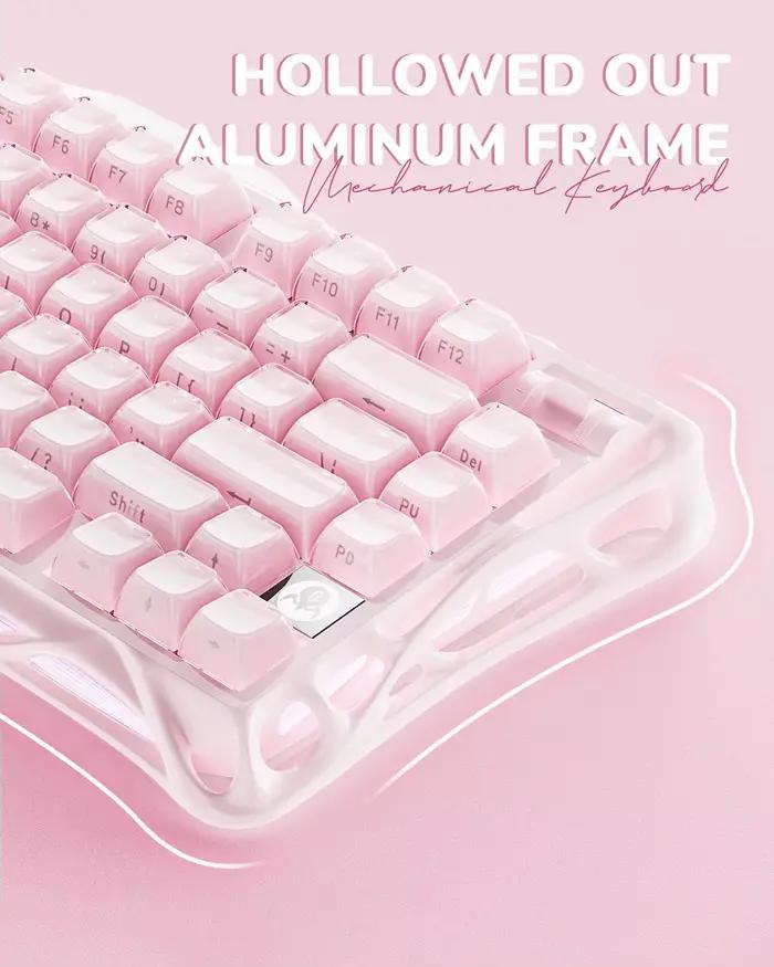 NOUVEAU Clavier sans fil GravaStar Mercury K1 75% rose