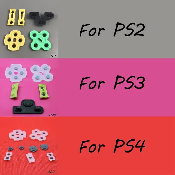 1 ensemble de tampons en caoutchouc conducteur en silicone pour manette PS2 PS3 PS4