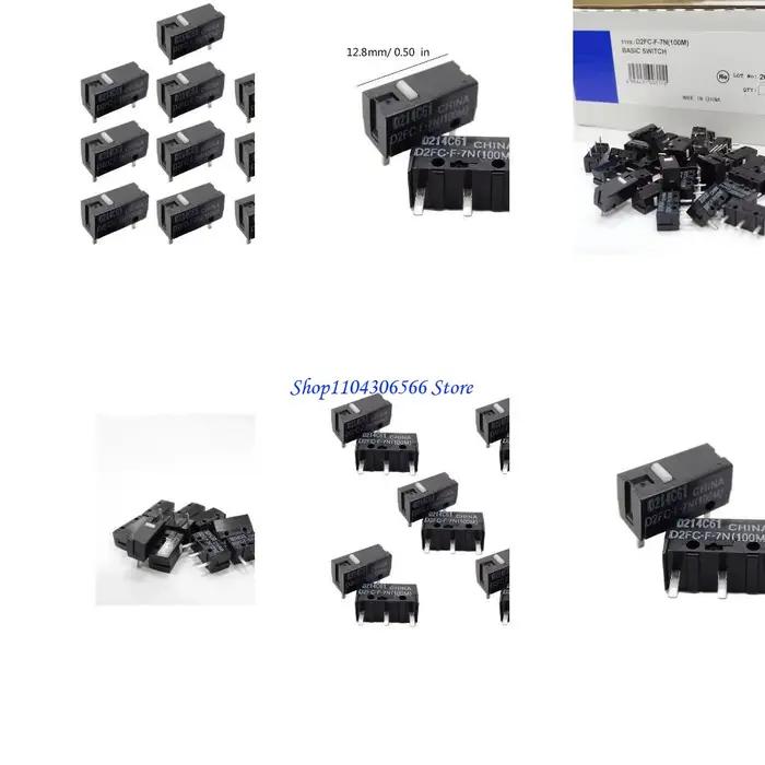 02dd 2/10pcs MICE ORIGINAL Micro commutateurs D2FC-F-7N (100m) 3pin Whitedots Touch Interrupteurs