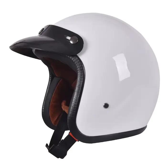 Casque de moto vintage homologué DOT, 3/4 ouvert, Casco Jet Scooter, unisexe, demi-casque 3/4 ouvert, vente en gros
