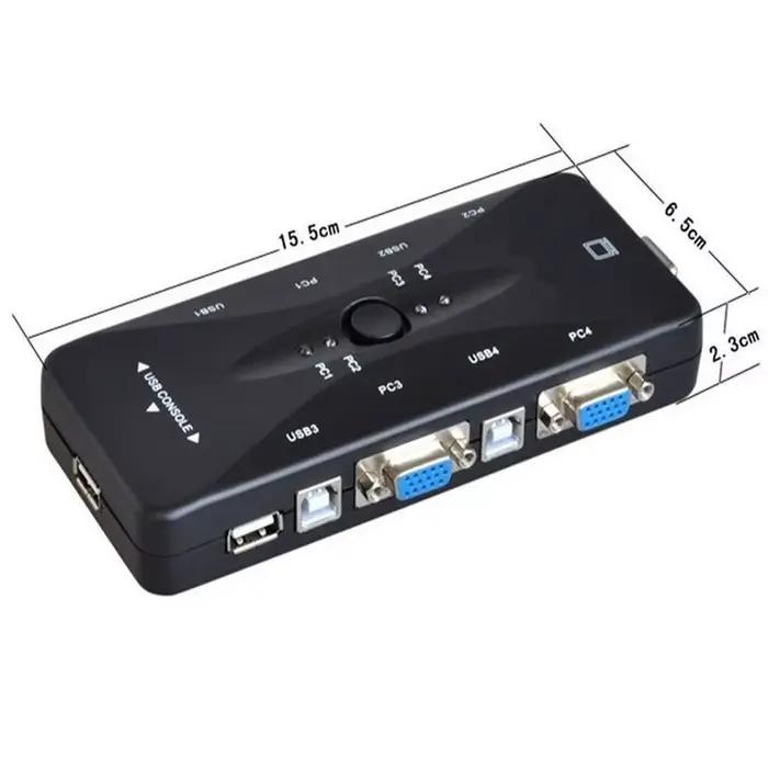 Boîtier de commutation KVM avec 4 ports USB 2.0