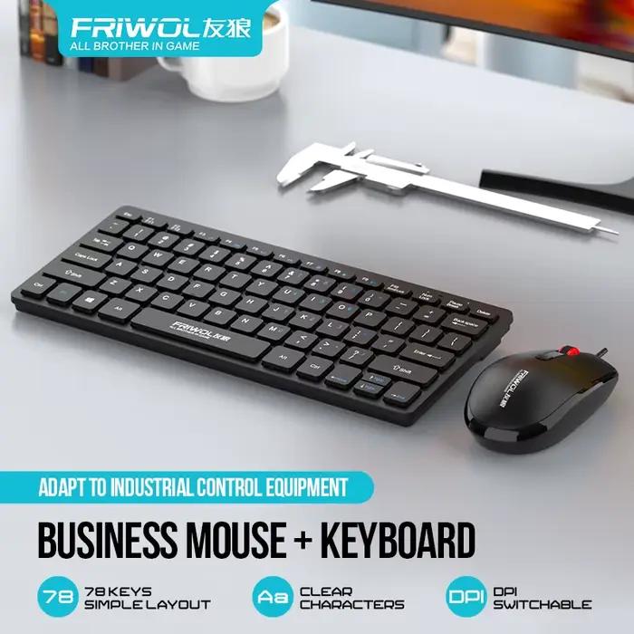 FRIWOL KT-100 ensemble clavier et souris filaire 78 touches Mini