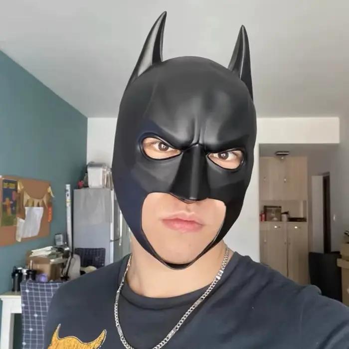 Masque de chauve-souris en latex pour cosplay, masque de soirée d'Halloween, masque de mascarade pour adultes, masque en latex pour hommes, anime