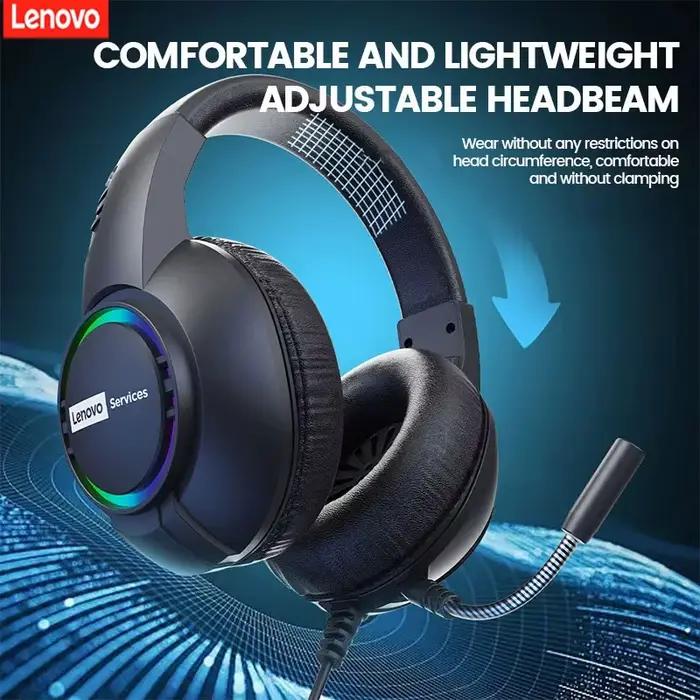 Lenovo E08 e-sports jeu filaire casque RGB lumière ordinateur portable 7.1 effets sonores Surround virtuels