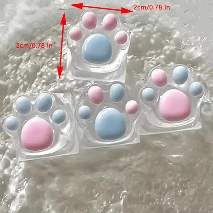 Clavier mécanique résine Keycap chat pattes Pad clair rétro-éclairé RGB WASD flèche ESC clé dessin animé mignon OEM XDA cerise profil Mx commutateur