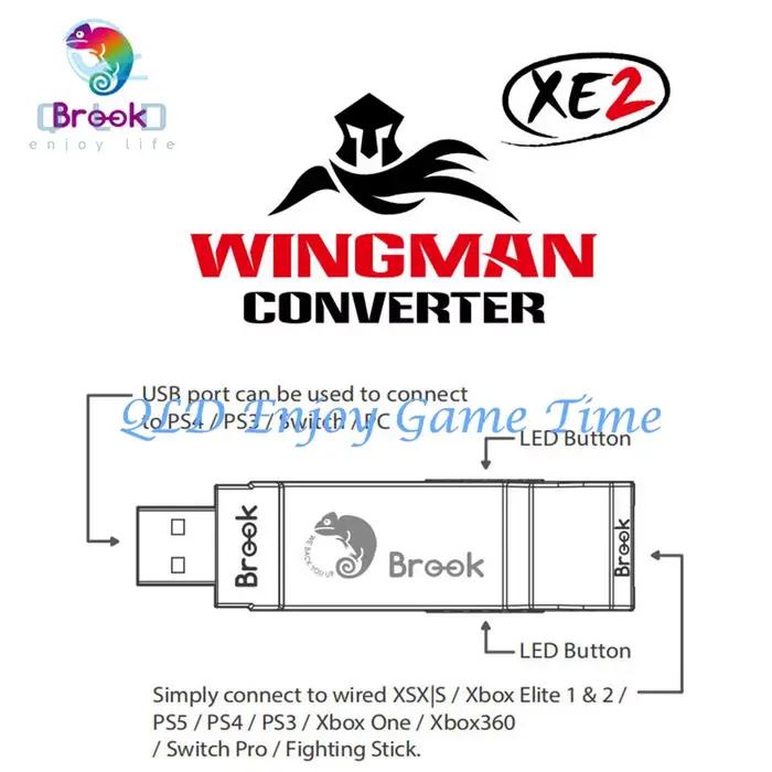 Brook Wingman XE2 adaptateur USB convertisseur pour contrôleurs Xbox série X S/PS5 pour PS4/PS3/Switch Console PC