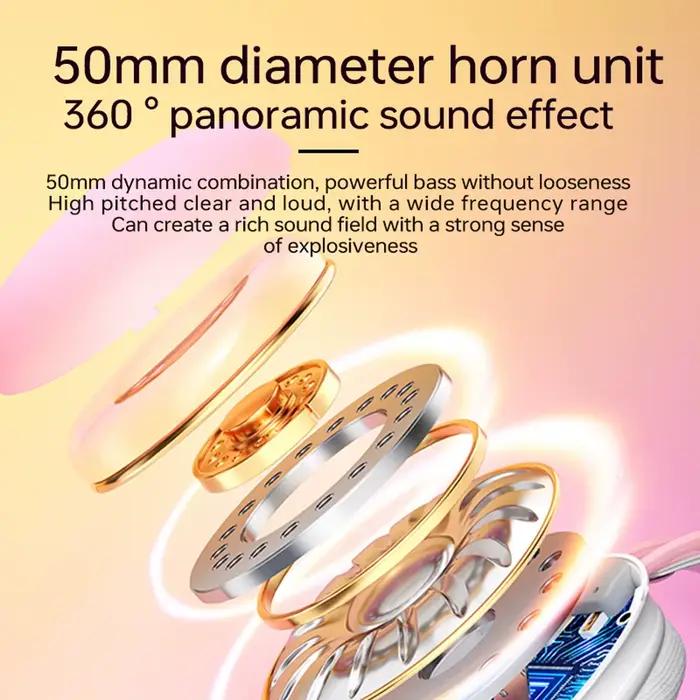 Haomuren RGB USB casque de jeu pour PC portable PS4 PS5