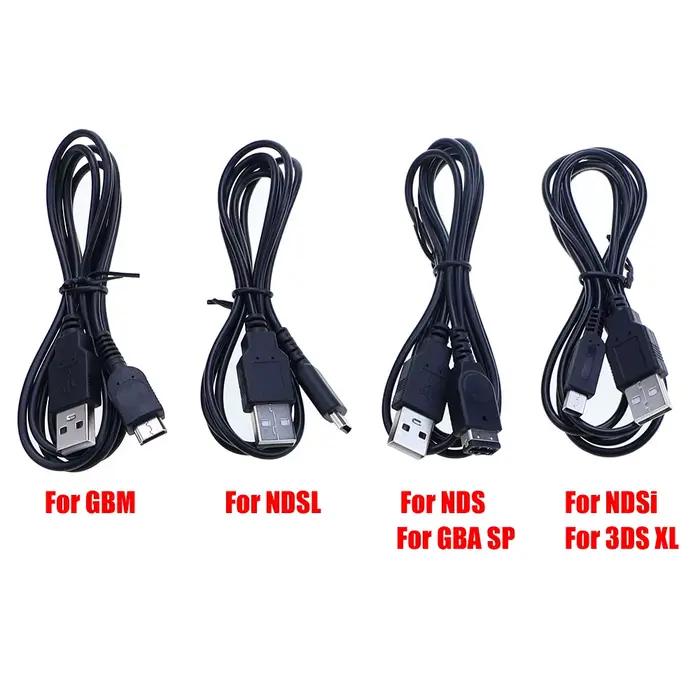 Pour DS Lite DSL NDSL GBM pour NDSi 3DS nouveau 3DS XL LL NDS GBA SP Console de jeu USB chargeur de données ligne câble d'alimentation de charge