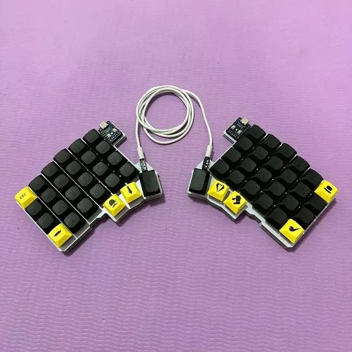 Clavier ergonomique filaire Silakka54 avec échange à chaud, support QMK et VIAL pour joueurs et professionnels occassions spéciales