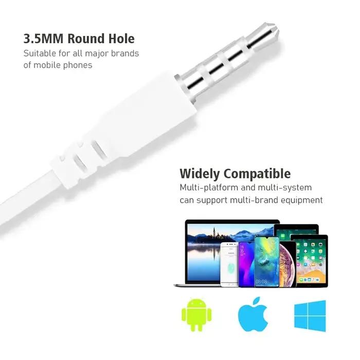 Macaron Universel 3.5mm Stéréo Écouteurs Sport Musique Bouchons D'oreille Filaire Microphone pour Xiaomi