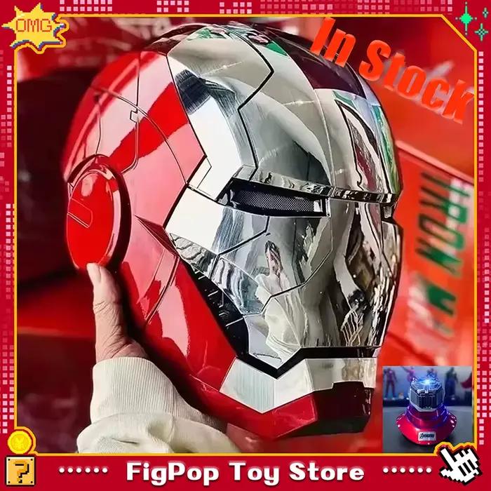 Nouveau Casque Iron Man Mk5 Marvel Avengers 1/1, Activé par la Voix, Ouverture/fermeture Électrique, Cadeau d'Anniversaire, Modèle de Collection