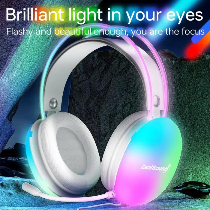 Haomuren RGB USB casque de jeu pour PC portable PS4 PS5