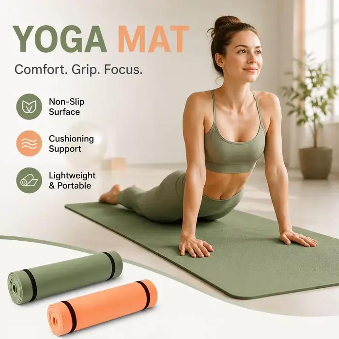Tapis de fitness antidérapant pour Pilates, résistant à l'humidité, accessoires de tente, tapis d'extension et de largeur standard pour le camping et les pique-niques