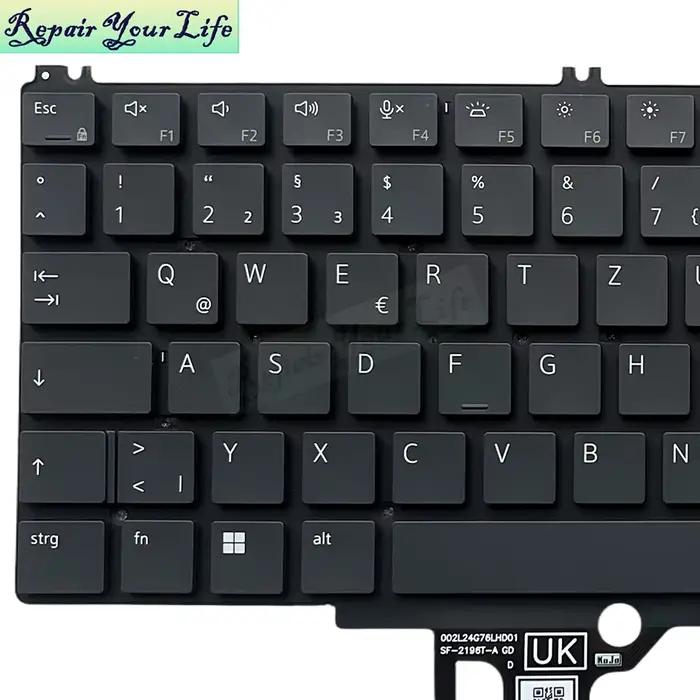 Clavier rétroéclairé allemand français pour Dell Pro 16 PC 16255 PC16250 Plus PB PB16250 France AZERTY