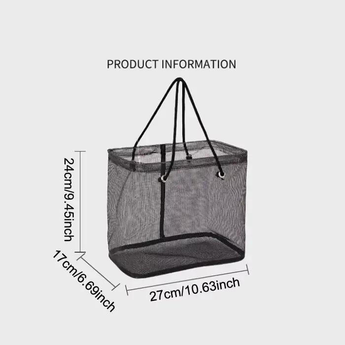 Panier de Douche Grande Capacité pour Femmes et Hommes, Sac de Drainage Portable pour la Douche, Accessoire de Rangement pour Équipement de Natation, Organisateur de Voyage pour Salle de Bain