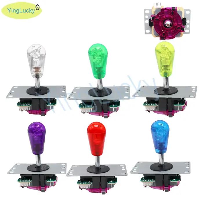Nouveau joystick arcade en cristal 5 broches 4/8 directions avec tête de bille en cristal Sanwa, contrôleur de jeu pour machines d'arcade