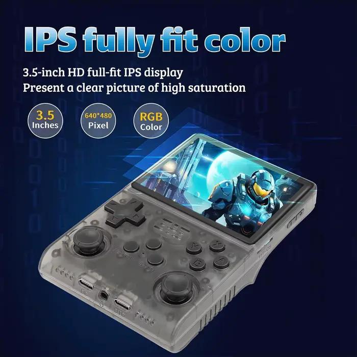 R40S Pro Console de jeu rétro système Linux de jeu portable 3.5 pouces écran IPS Mini Potable poche jeu vidéo Consola 256G jeu enfant