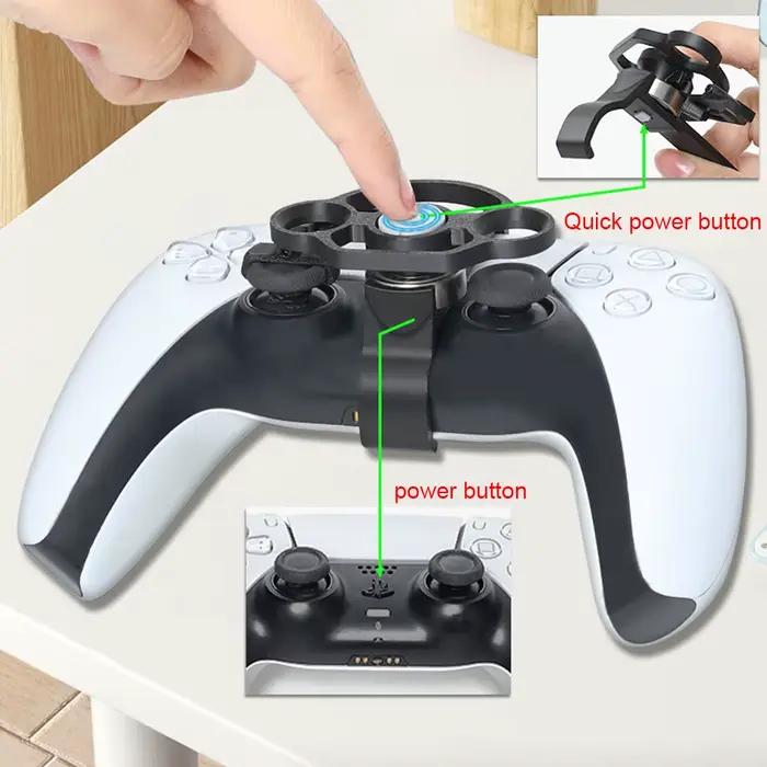 Volant de course PS5 mini pour manette de jeu Pro Slim support de contrôleur USB bleu clair foncé gaming conduite expérience réaliste