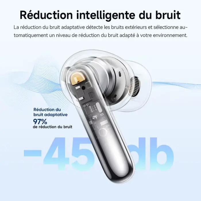 Écouteurs sans fil QCY Melobuds N50 avec suppression active du bruit pour jeux, travail et sport occasions spéciales
