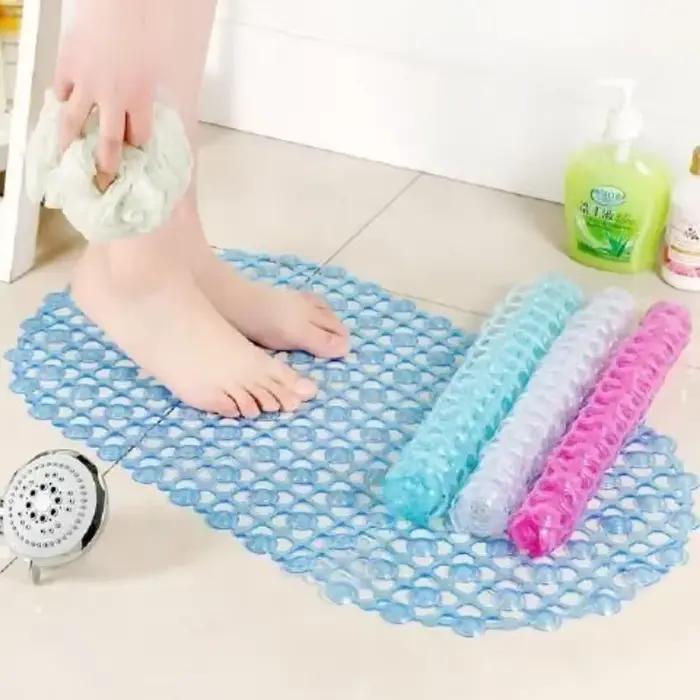 Tapis de bain antidérapant en PVC avec ventouse, tapis de douche souple, Massage, accessoires de salle de bain à domicile