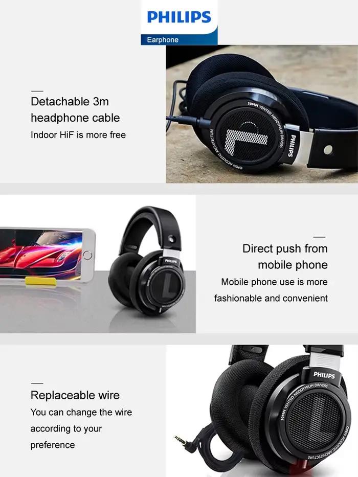 Philips Original SHP9500 casque filaire HiFi stéréo HD micro appel écouteurs sport course