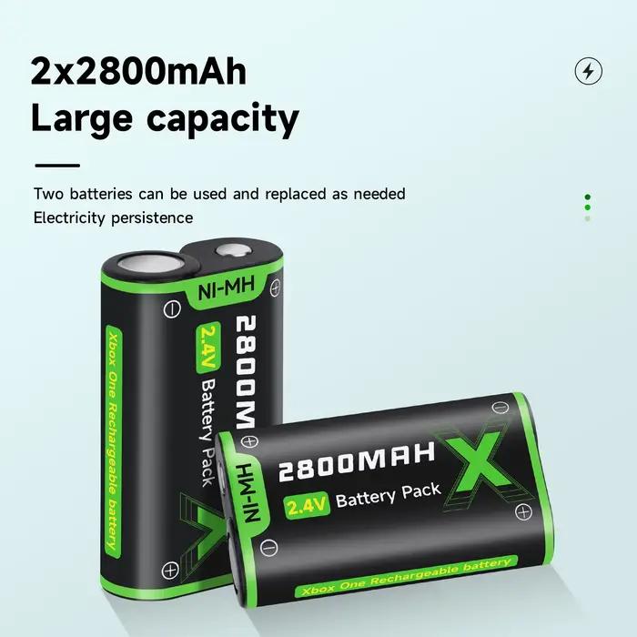 Batterie rechargeable pour manette Xbox One compatible avec Xbox One X/S/Xbox X/S/Elite chargeur LCD pour gamer prolonger ses parties économiser sur les piles jetables
